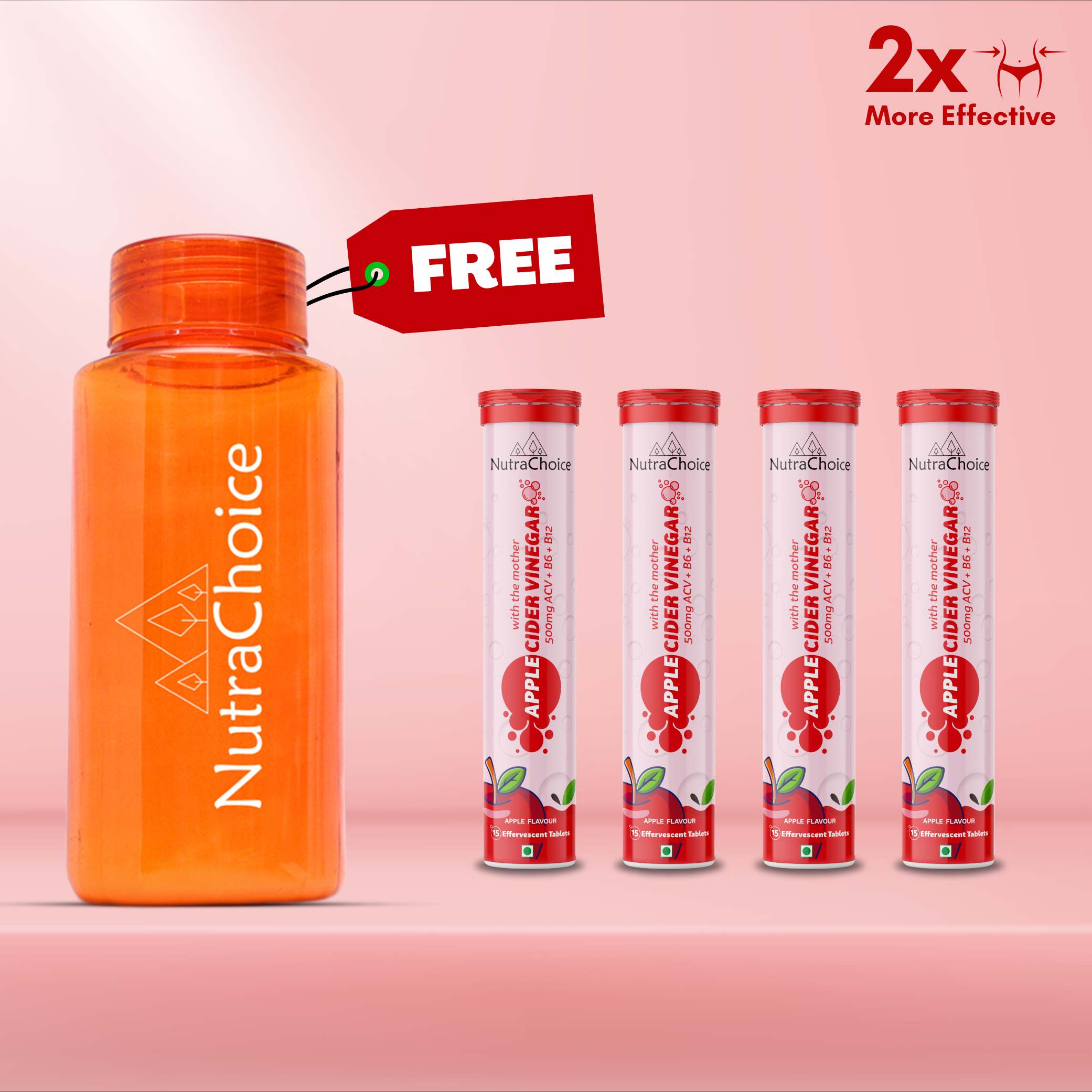 Apple Cider Vinegar Effervescent tablets 2x more Effective with Mother ...